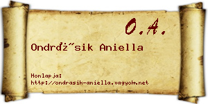Ondrásik Aniella névjegykártya